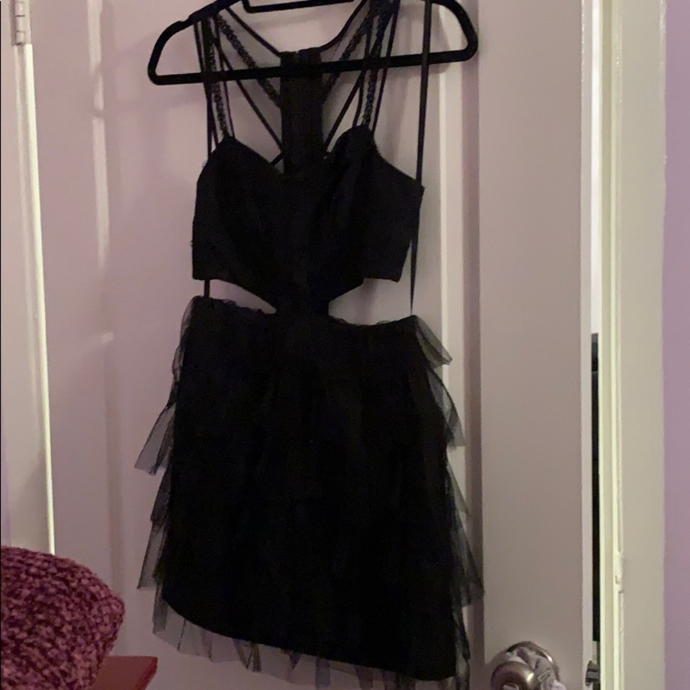 black bcbg black dress